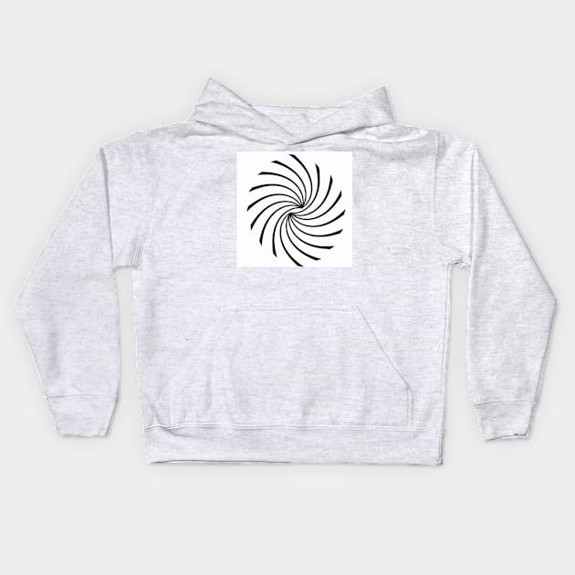 Wave Spiral Kids Hoodie by James Mclean